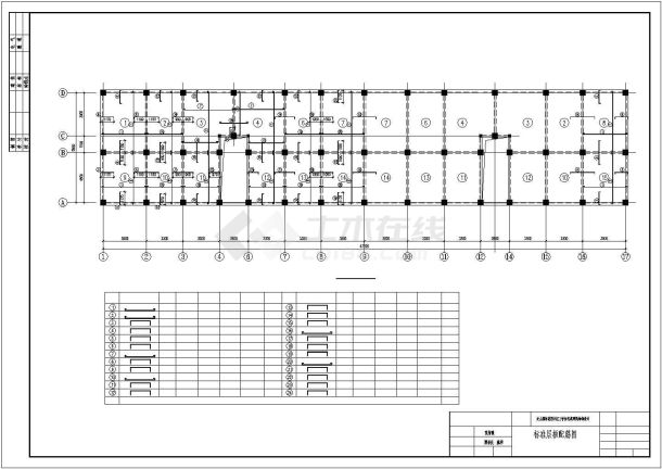 西安市关山花园小区3千平米6层框架住宅楼建筑设计CAD图纸（含结构图）-图二