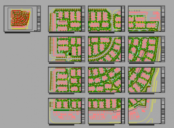 某城市大区项目景观工程植物设计cad全套施工图（含设计说明）_图1