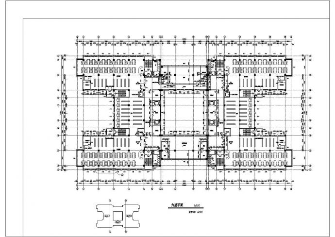 安徽某大学一层图书馆建筑设计cad图纸，共8张_图1