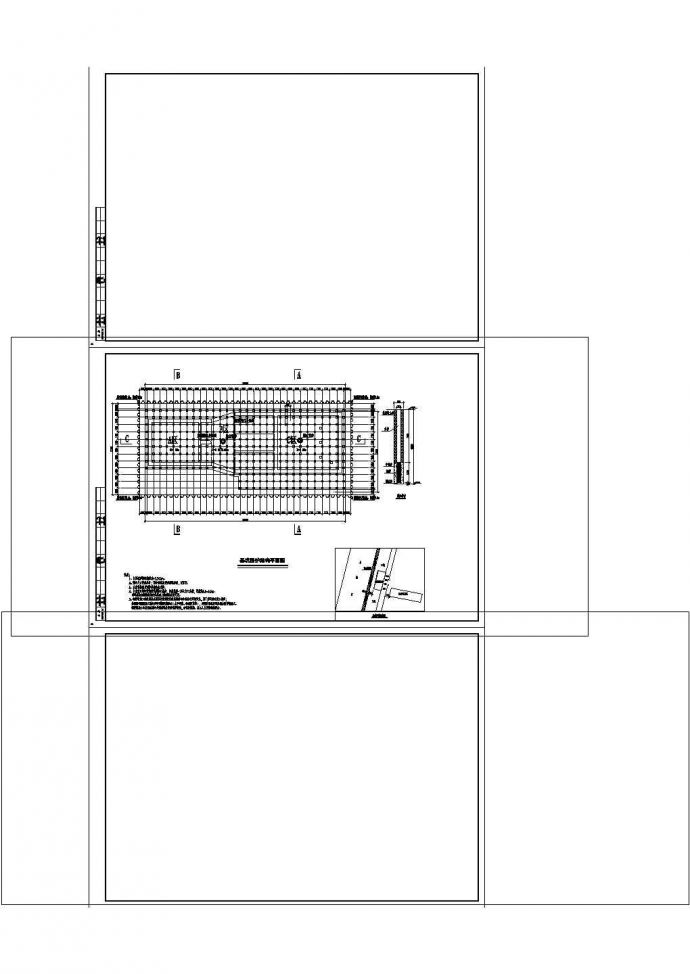 拉森钢板桩加钢支撑深基坑支护施工方案非常标准CAD图纸设计_图1