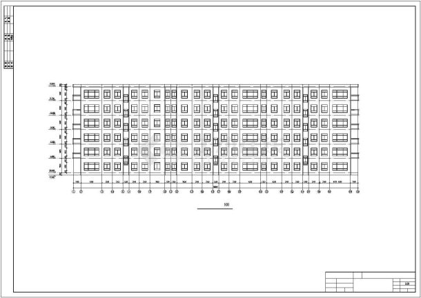广州某小区6200平米6层框架结构住宅楼建筑设计CAD图纸-图二