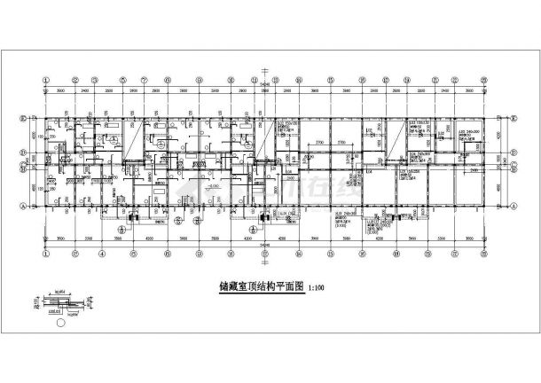 天津市某高档小区6+1层框架结构住宅楼全套结构设计CAD图纸-图二