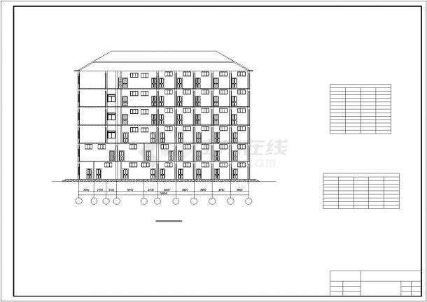 办公楼设计_[学士]某6层框架办公楼设计cad图纸(含计算书、预算书、建筑结构设计图)-图二