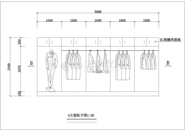 某店面装修设计施工CAD图-图二