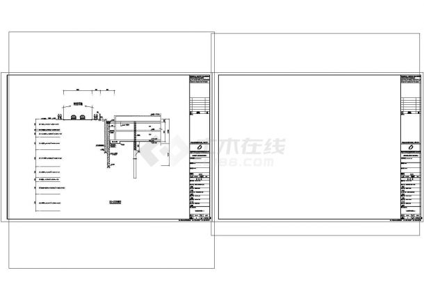 南京地下二层基坑支护施工图非常标准CAD图纸设计-图二