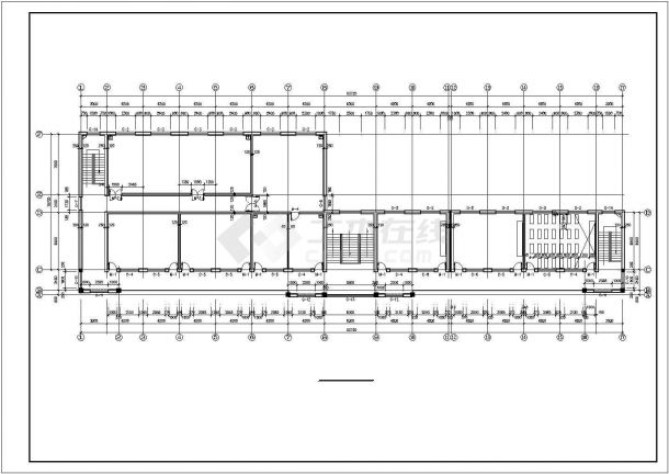 衢州市某中学中型4层框架结构教学楼建筑设计CAD图纸-图二