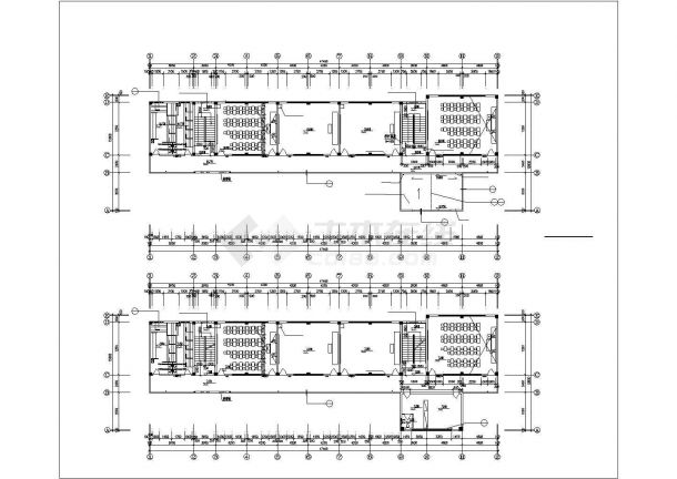 合肥市某实验中学4层框架结构教学楼建筑设计CAD图纸-图一