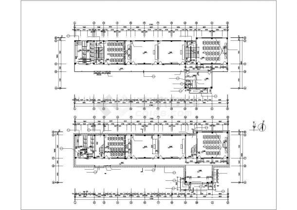 合肥市某实验中学4层框架结构教学楼建筑设计CAD图纸-图二