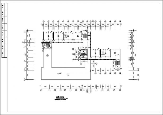 连云港市某中学6400平米4层框架结构教学楼建筑设计CAD图纸_图1