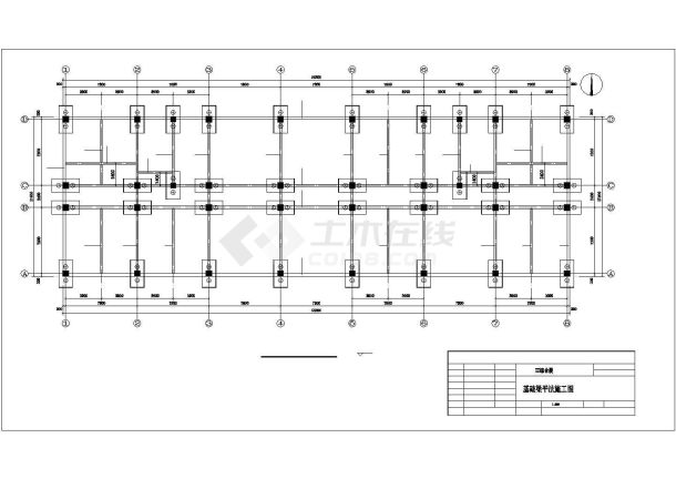 济宁市某公司6层现浇钢混框架结构办公楼全套结构设计CAD图纸-图二