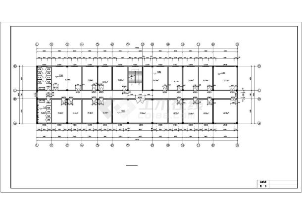 北京某公司2100平米三层硂框架结构办公楼建筑结构设计CAD图纸-图一