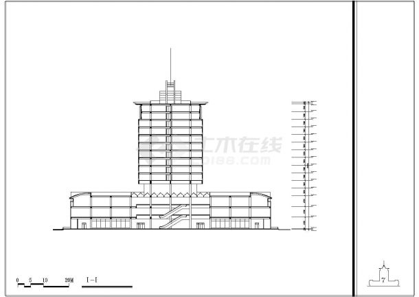 培训中心建筑设计方案CAD施工图-图二