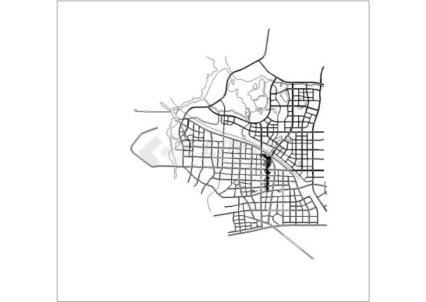 [湖南]二公里市政道路给排水施工图非常标准cad图纸设计-图一