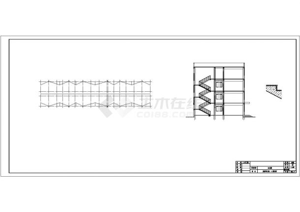 重庆市某设计公司某四层框架结构办公楼建筑设计CAD图纸-图一