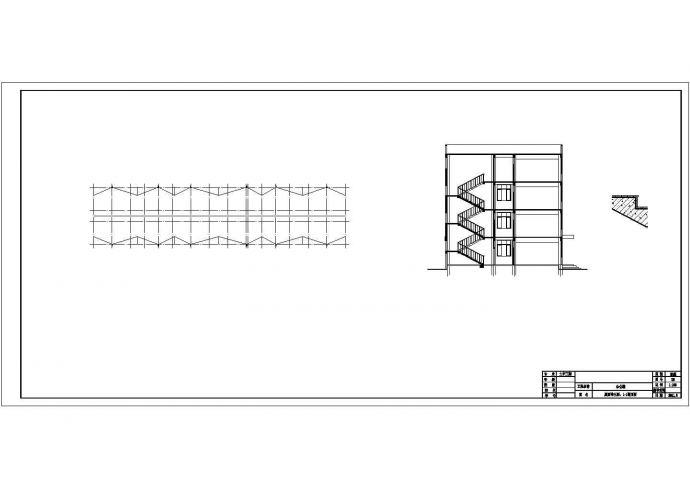 重庆市某设计公司某四层框架结构办公楼建筑设计CAD图纸_图1