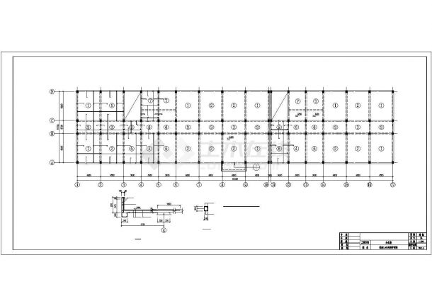 南昌市某公司四层框架结构办公楼全套结构设计CAD图纸-图一