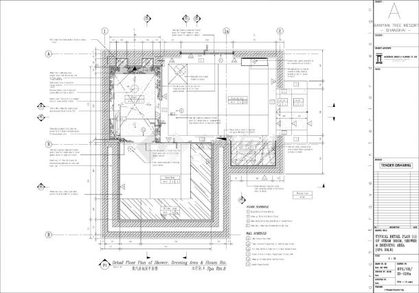 蒸汽房建筑施工制图图例CAD图-图一