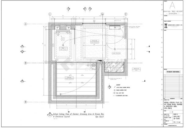 蒸汽房建筑施工制图图例CAD图-图二