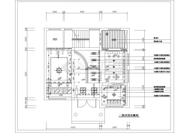 某地别墅室内装修cad施工图-图二