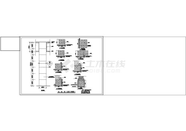  CAD construction drawing of column decoration practice of a villa decoration - Figure 2