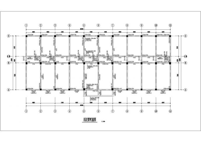 盐城市某建筑公司五层框架结构办公楼全套结构设计CAD图纸_图1
