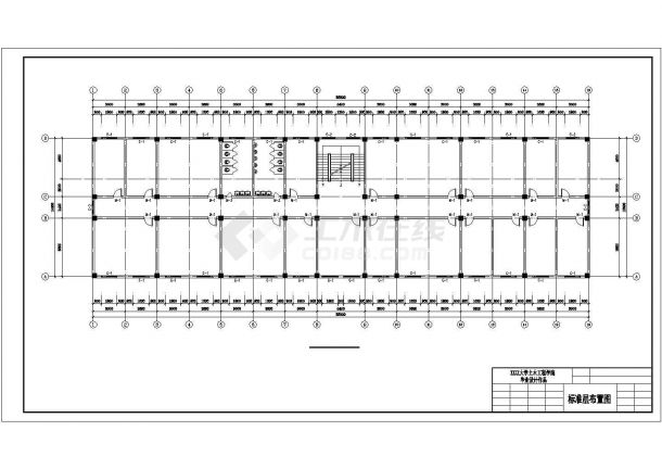 常州某公司4350平米五层钢混框架结构办公楼建筑设计CAD图纸-图二