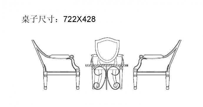 桌几类-整理图库-简欧四人餐桌（带遮罩）平立面内含40个CAD图_图1