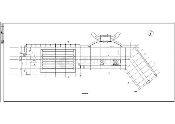 综合楼建筑结构设计cad施工图（带效果图）-图一