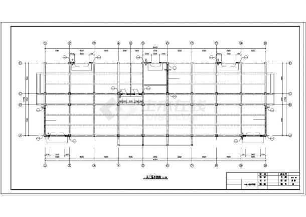 某建筑四层二级框架高抗震设计cad施工图-图二