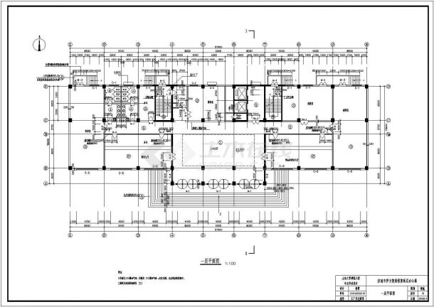 某框剪结构高层办公楼毕业设计cad建筑施工图（含结构设计，含设计说明，含计算书）-图一
