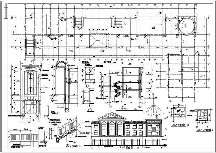 某地4层大型商业城CAD建筑设计施工图纸_图1