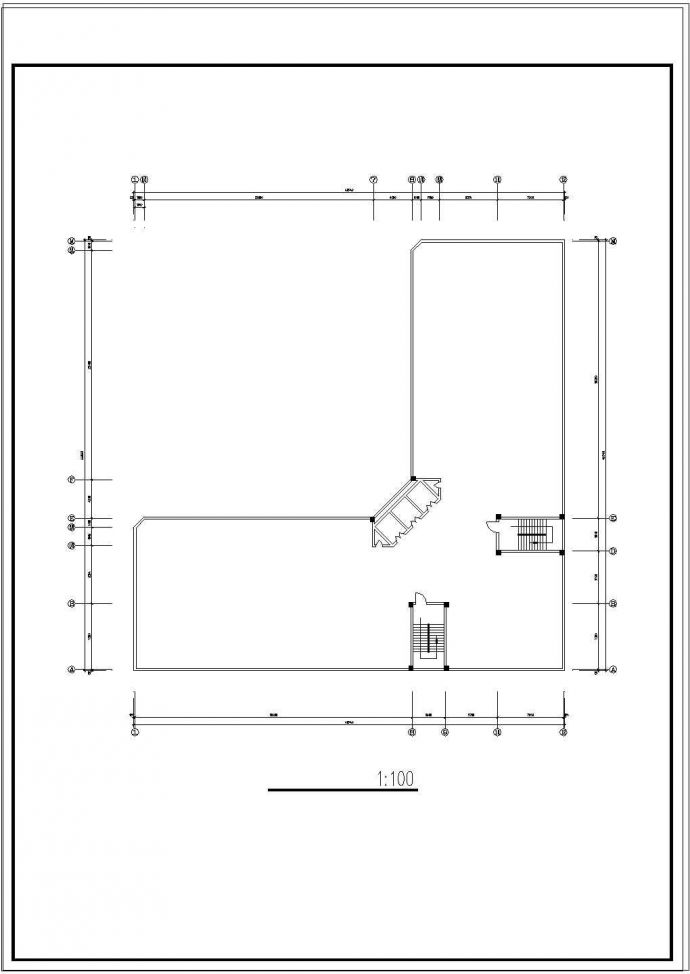 某宾馆建筑设计外立面及平面CAD方案图_图1