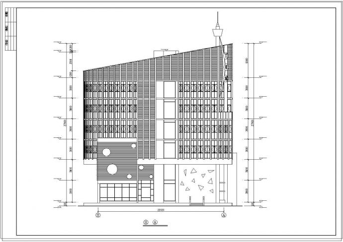 某地餐厅建筑CAD设计施工图纸_图1
