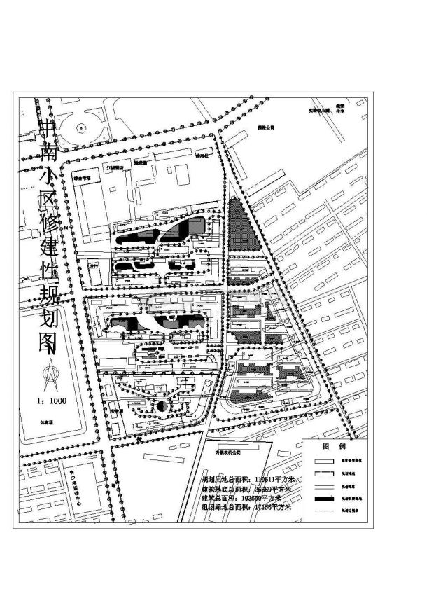 鸡西市恒山区颐和山庄小区总平面规划设计CAD图纸（占地11万平）-图一