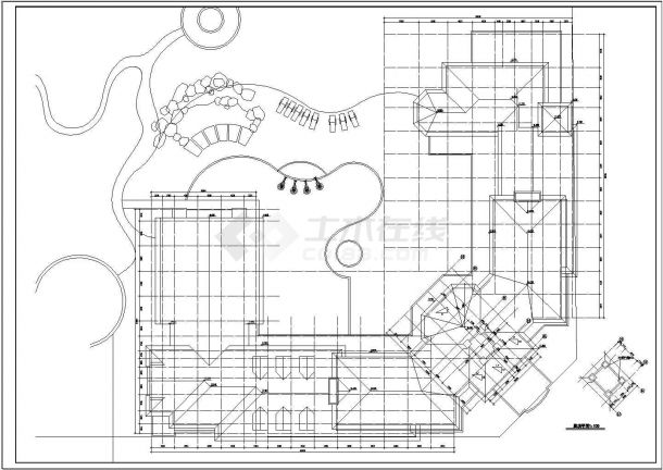 某大型绿城公寓施工cad建筑规划设计图纸-图一