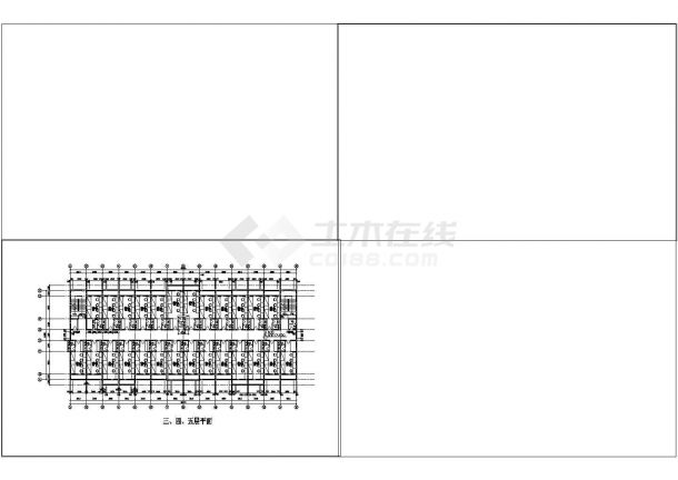 某大学高校宿舍cad建筑设计方案图纸-图二