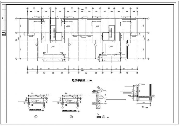 深圳某多层住宅楼整套建筑施工设计cad图纸_图1