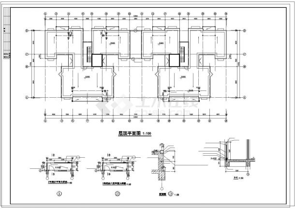 深圳某多层住宅楼整套建筑施工设计cad图纸-图二