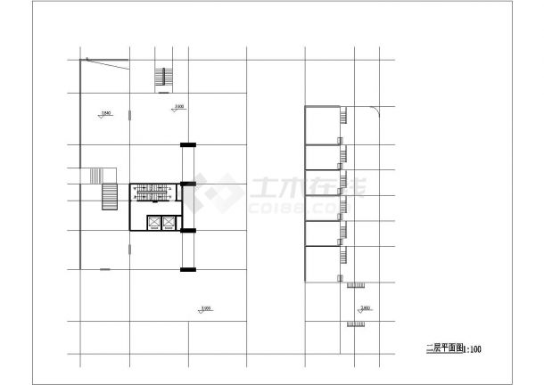 某剪力墙结构高层商务住宅楼设计cad详细建筑方案图-图二