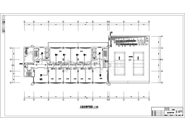 某高层办公楼多联机设计cad详细平面施工图（含设计说明）-图二