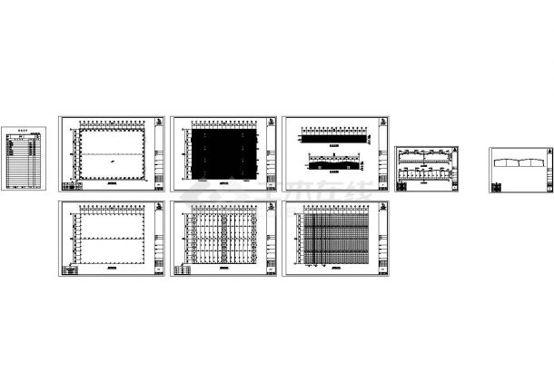 某90mX70m单层轻钢结构厂房设计CAD全套结构施工图（标注详细）-图二