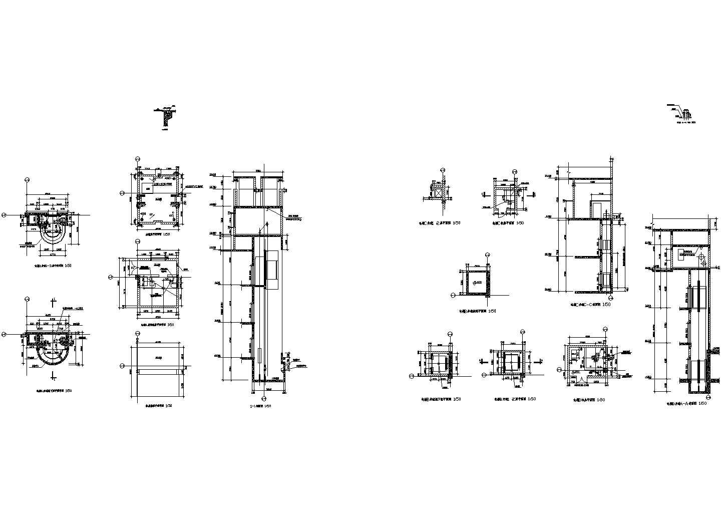 观光电梯详图B1,CCAD施工图设计CAD施工图设计