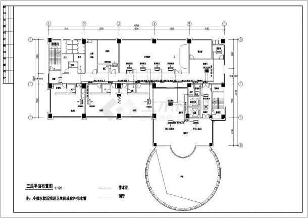 办公大楼中央空调系统设计施工图-图一