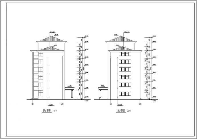 长乐市某有限公司综合楼框架结构建筑工程设计CAD祥图（含施工说明）_图1