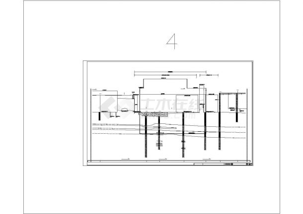 超高层建筑41米高基坑边坡支护施工图（附勘察报告）CAD图纸-图二