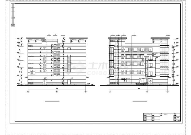 某城市多层综合楼建筑工程设计CAD祥图（含设计说明）-图二