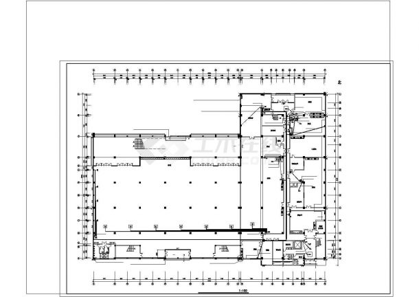四层框架食堂高压配电系统设计图纸.cad-图一