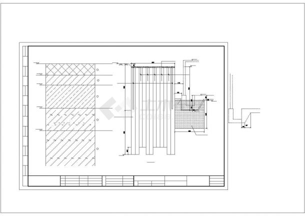 [上海]SMW工法桩加两道混凝土内支撑深基坑支护施工图CAD图纸-图一