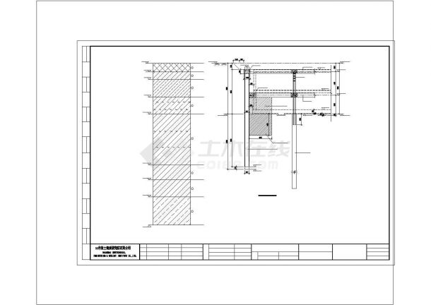 [上海]SMW工法桩加两道混凝土内支撑深基坑支护施工图CAD图纸-图二