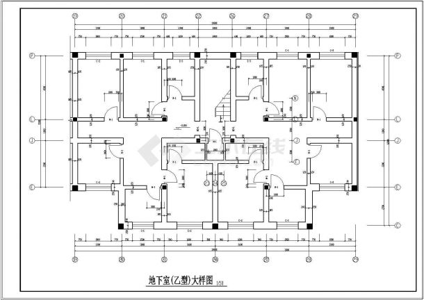 某小区多层住宅建筑设计CAD总图-图二